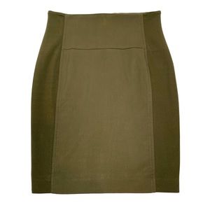 Bebe Olive Green Bodycon Midi Skirt